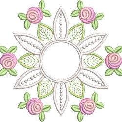 Matriz De Bordado Mandala Floral 40