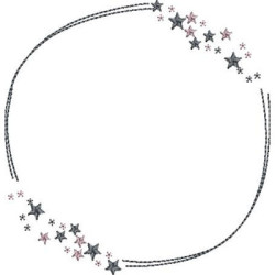Embroidery Design Simple Frame With Stars