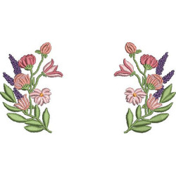Matriz De Bordado Molduras Flores Com Lavanda