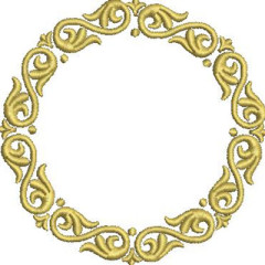 Diseño Para Bordado Marco Redondo 10 Cm..