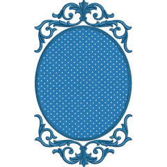 Diseño Para Bordado Marco Aplicado Grande 33 Cm..
