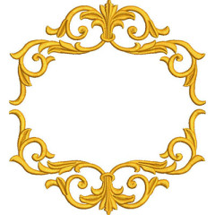 Diseño Para Bordado Marco Barroco 46..