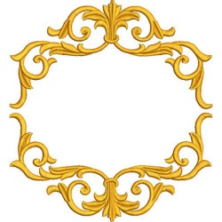 Embroidery Design Baroque Frame 46