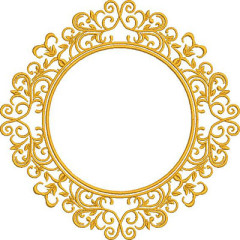 Diseño Para Bordado Marco Redondo Provenzal 15 Cm..