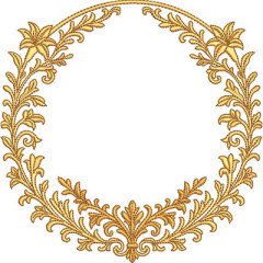 Diseño Para Bordado Marco De Lirios 1..