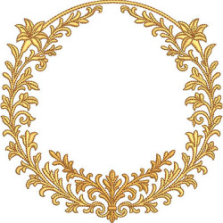 Embroidery Design Lilies Frame 1