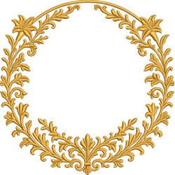 Embroidery Design Lilies Frame 2