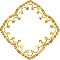 Diseño Para Bordado Marco De Diamante De 13 Cm..