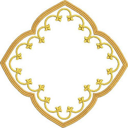 Matriz De Bordado Moldura Losango 13 Cm