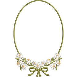 Embroidery Design 27 Cm Lily Frame