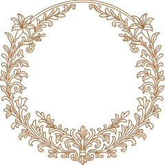 Diseño Para Bordado Marco De Lirios 3..