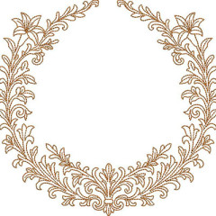 Diseño Para Bordado Marco De Lirios 4..