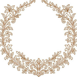 Embroidery Design Lilies Frame 4