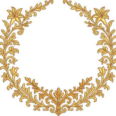 Diseño Para Bordado Marco De Lirios 5..