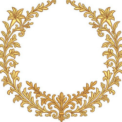 Embroidery Design Lilies Frame 5