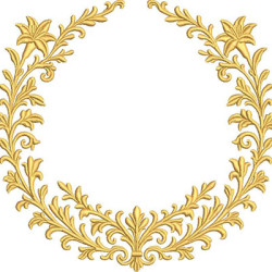Embroidery Design Lilies Frame 6