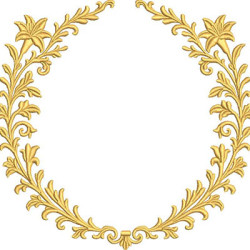 Embroidery Design Lilies Frame 7