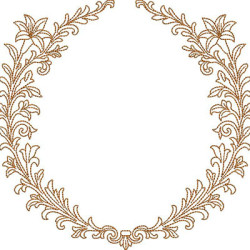 Embroidery Design Lilies Frame 8