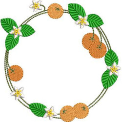 Diseño Para Bordado Marco De Naranjas