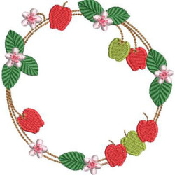 Diseño Para Bordado Marco De Manzana