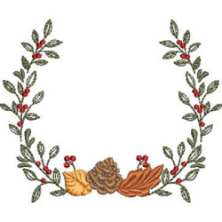 Diseño Para Bordado Marco Navideño Con Piña 4