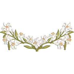 Diseño Para Bordado Marco De Lirio 26 Cm