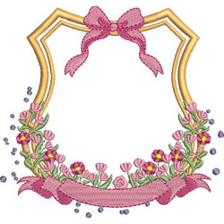 Diseño Para Bordado Mini Tulip Floral Frame
