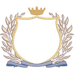 Diseño Para Bordado Marco Con Acacias 13 Cm