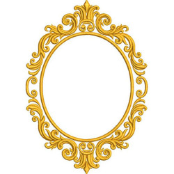 Embroidery Design 19 Cm Princess Baroque Frame
