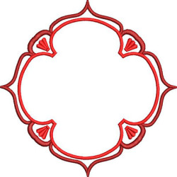 Matriz De Bordado Moldura Roseta Dupla 20 Cm