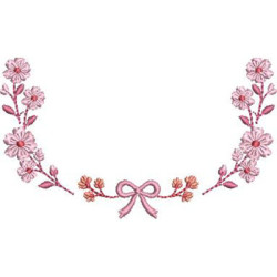 Diseño Para Bordado Marco Floral De 10 Cm