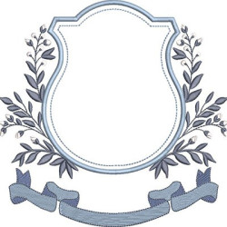 Diseño Para Bordado Marco De 20 Cm Con Follaje