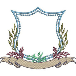 Diseño Para Bordado Marco De 13 Cm Con Follaje