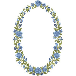 Diseño Para Bordado Corona De Rosas Grande De 30 Cm