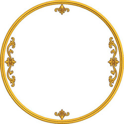 Matriz De Bordado Moldura Redonda Deocarada 18 Cm