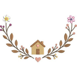 Diseño Para Bordado Marco De Casita De 20 Cm