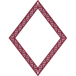 Diseño Para Bordado Marco De Diamante De 1 Color