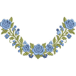 Matriz De Bordado Arco De Rosas 17 Cm