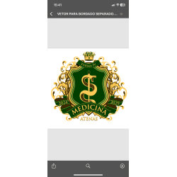 Desenvolvimento escudo Medicina atenas com 10 cm - libera em 5 dias úteis