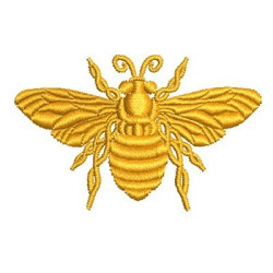 Embroidery Design Gold Bee