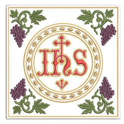 EMBROIDERED ALTAR CLOTHS JHS MEDAL180