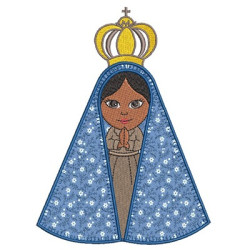 OUR LADY APPEARED APPLIED BLANKET