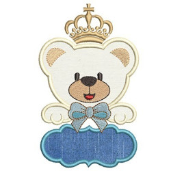 Embroidery Design Bear And Applied Frame