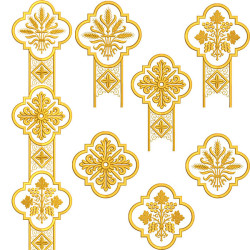 Diseño Para Bordado Conjunto Para Galón Trigos Y Uvas