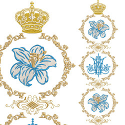 Embroidery Design Marian Lilies Set 3