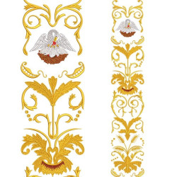 Diseño Para Bordado Conjunto Para Galón Pelícano Un Metro