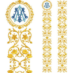 Embroidery Design Dual Marian Set 1 Meter For Gallon