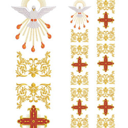Diseño Para Bordado Conjunto Para Galón Pentecostes
