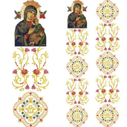 Embroidery Design Set For Casula Our Lady Of Perpetual Relief