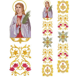 Embroidery Design Set For Gallon Saint Luzia